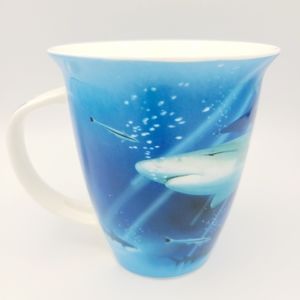 Shark Printed Graphic Mug / Blue